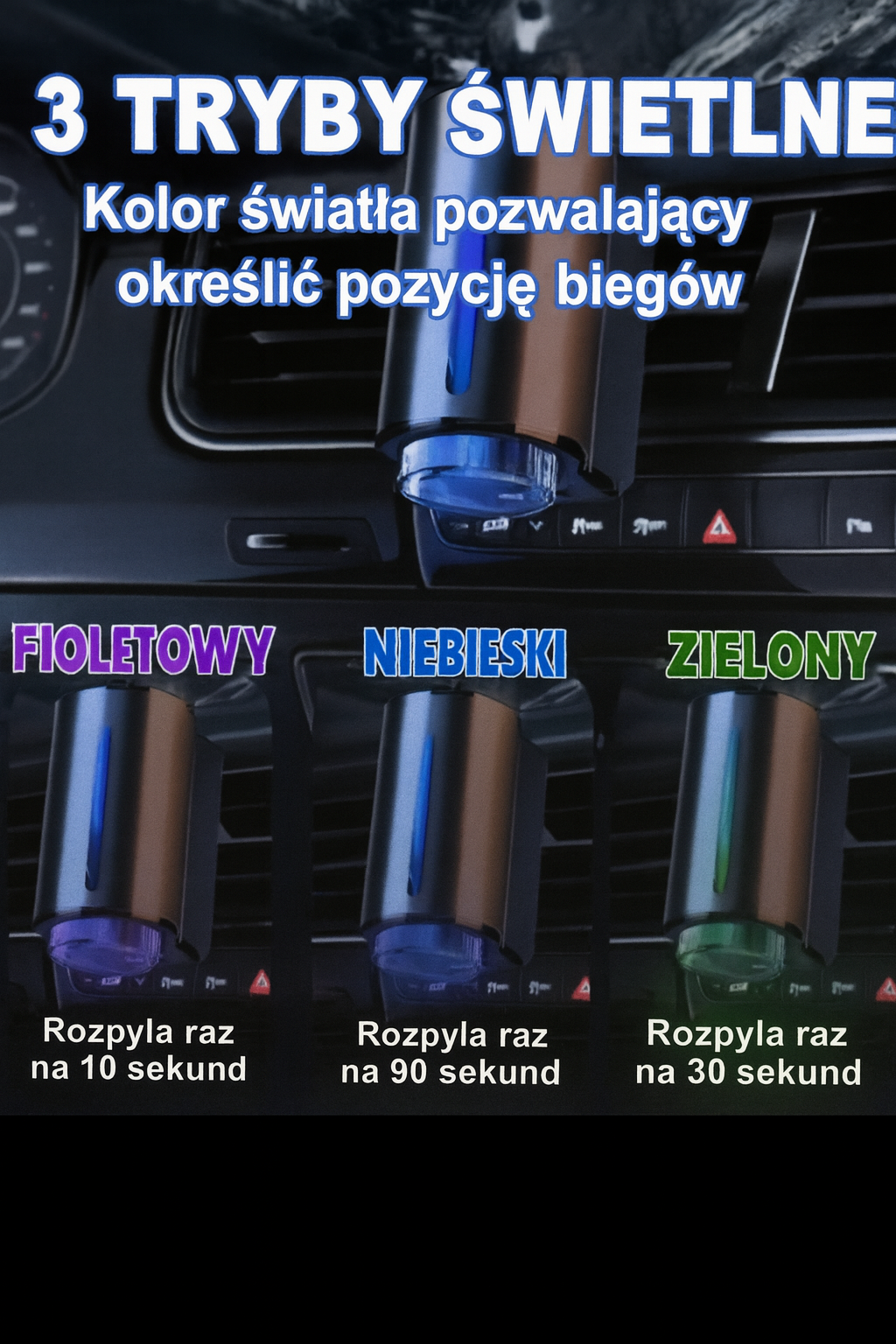 Inteligentny odświeżacz i nawilżacz powietrza do auta – Blue Ocean