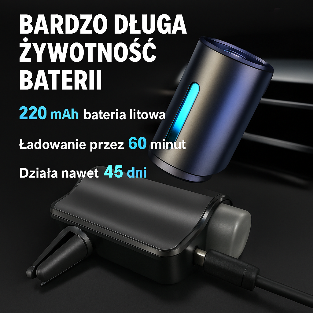 Inteligentny odświeżacz i nawilżacz powietrza do auta – Blue Ocean